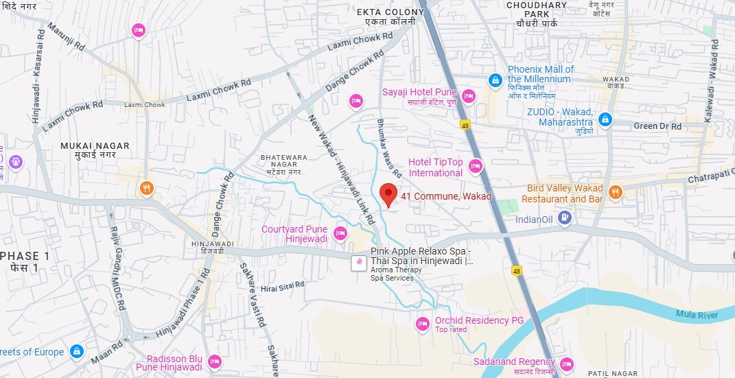 Krisala 41 Commune Wakad Location Image