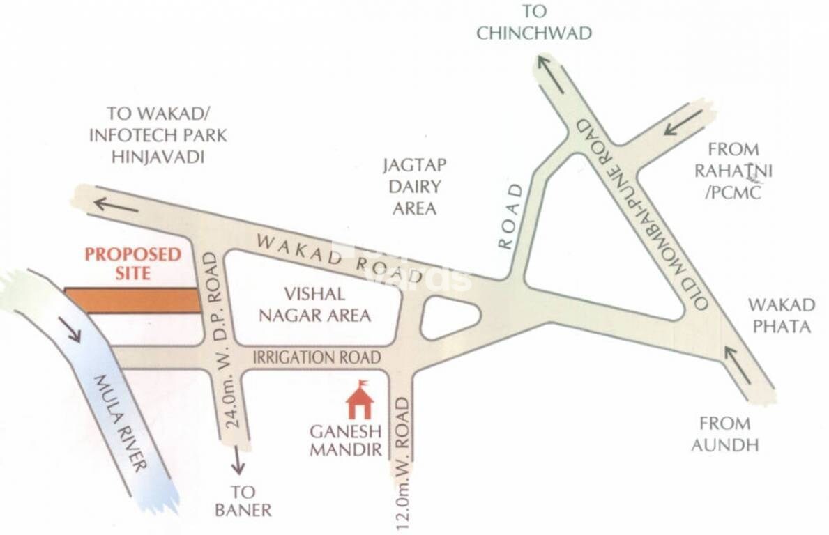 Krishna Heights Pimple Nilakh Location Image