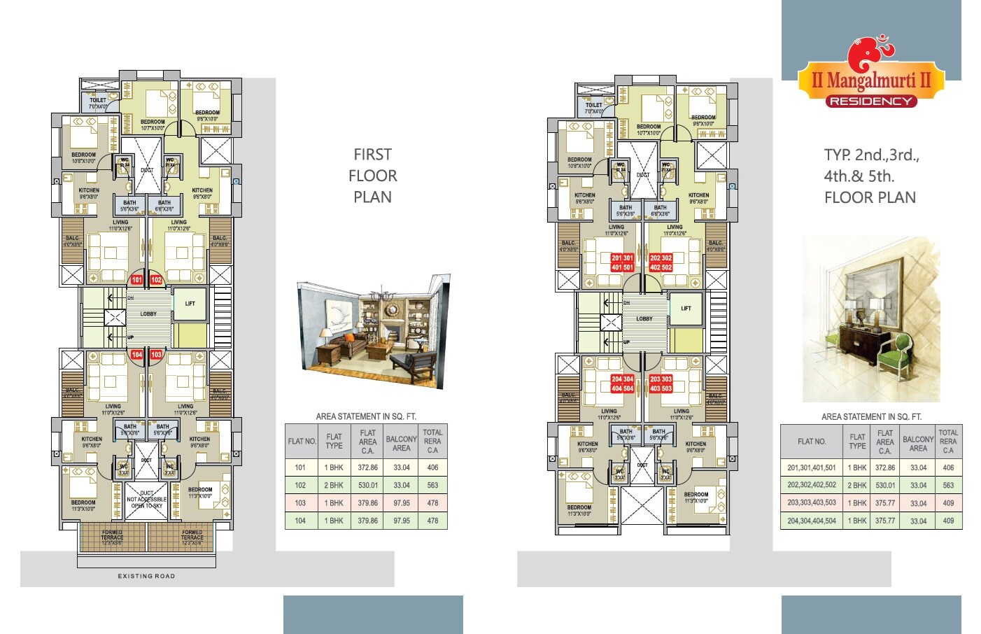 Krishnaprakash Mangalmurti Residency Floor Plans 2