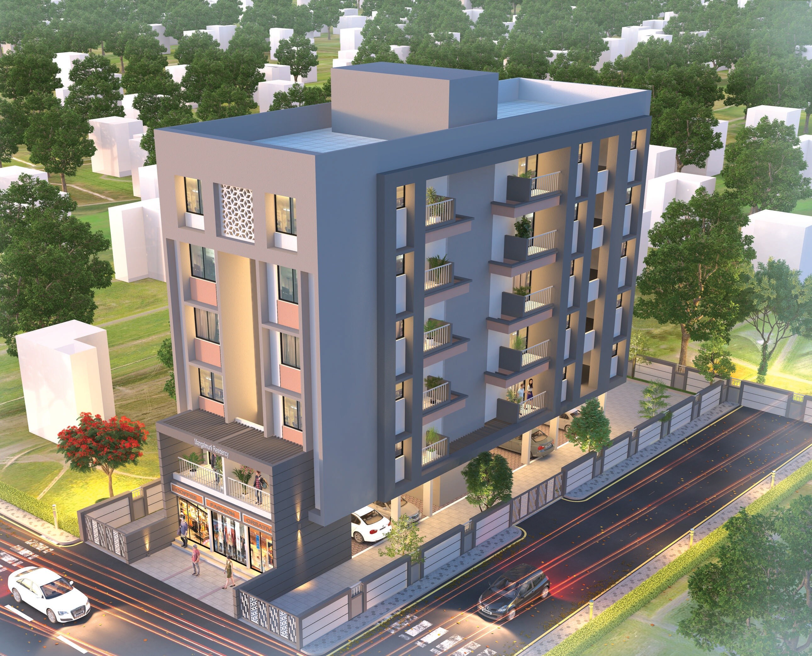 Krishnaprakash Mangalmurti Residency Tower View