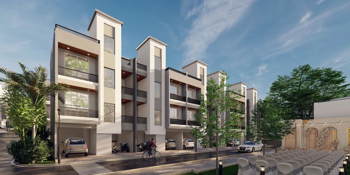 Krushna Rivereast Residency Tower View