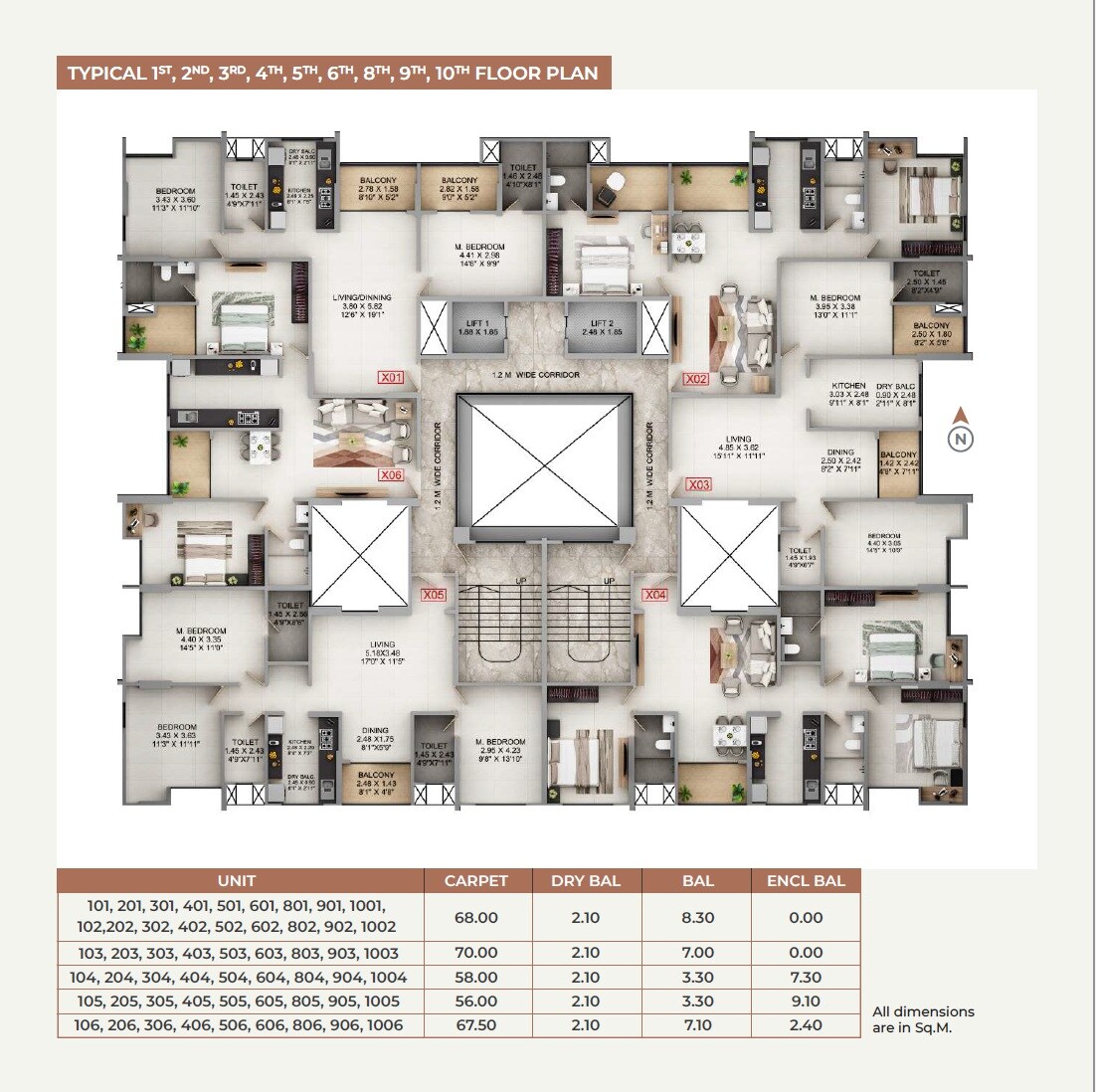 Kumar Panache Floor Plans 1