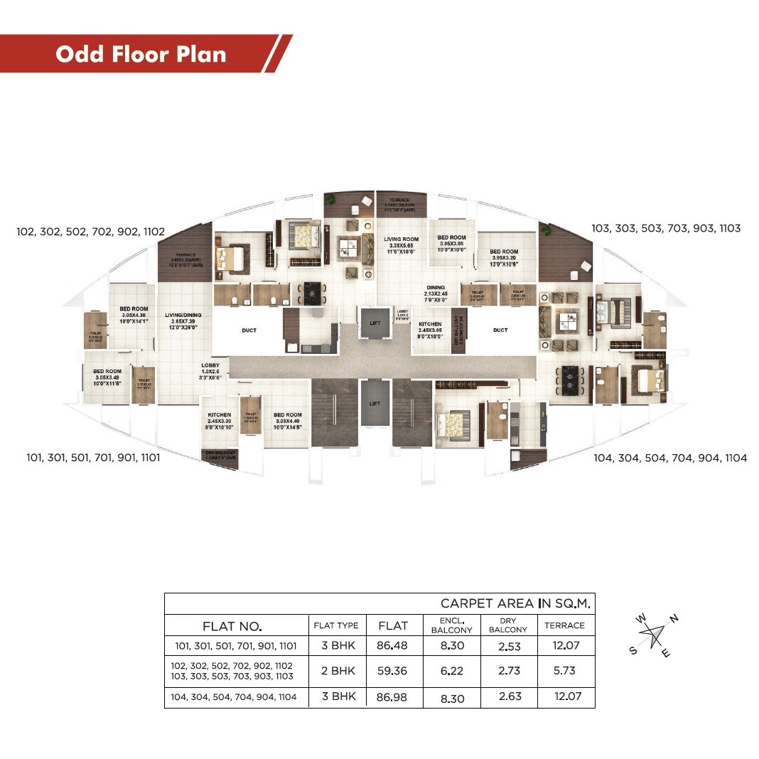 Kumar Papillon Floor Plans