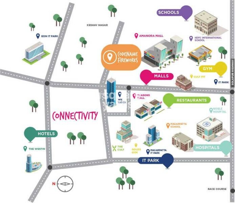 Kumar Parc Residences Location Image