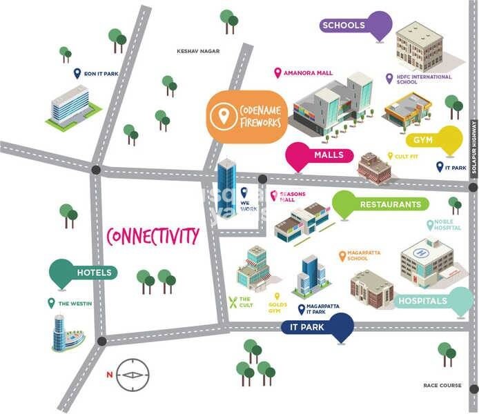 Kumar Parc Residences Location Image