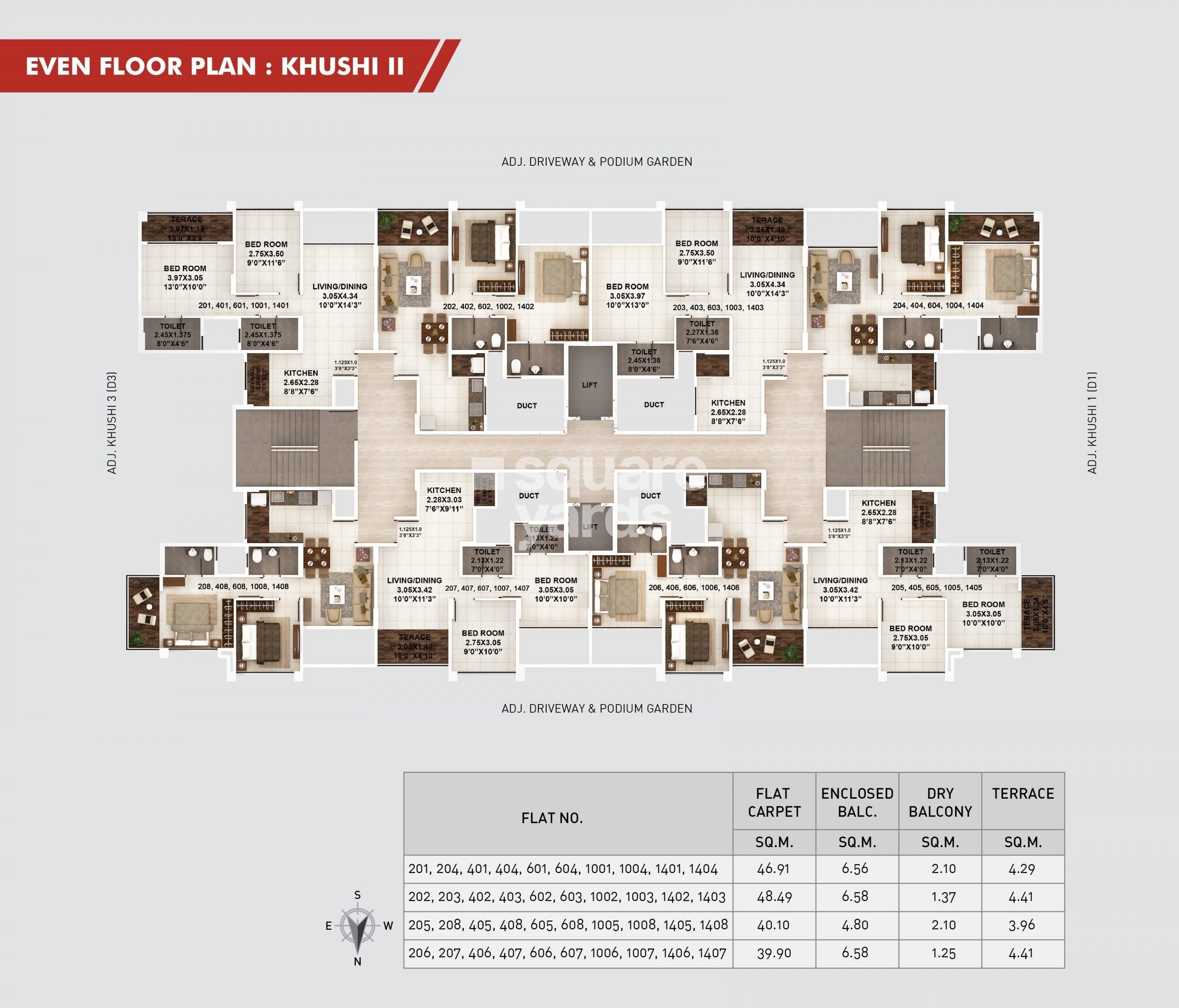 Kumar Pebble Park Khushi 2 D2 Floor Plans 1
