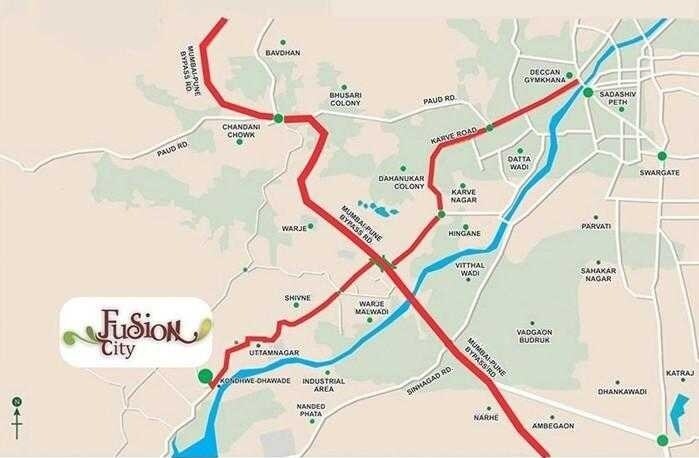 Kumbare Fusion City Location Image