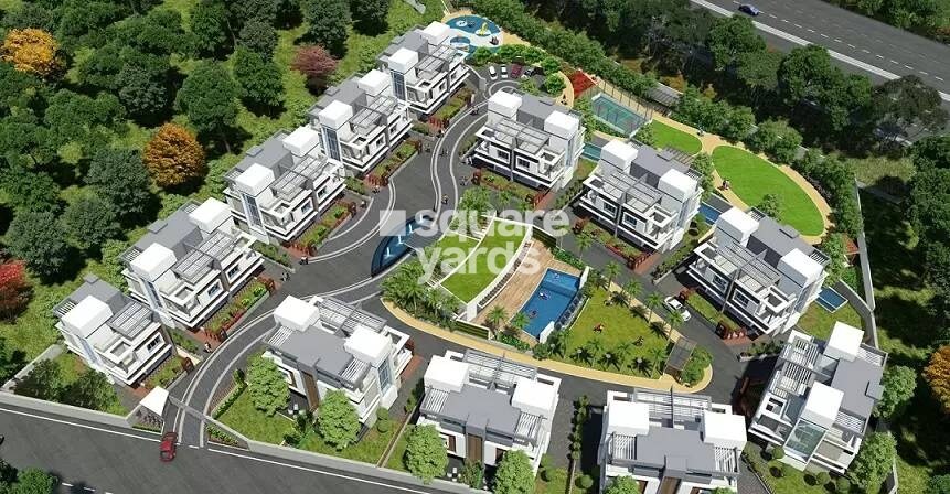 Landmark-Golden-Leaf_an aerial view of a large city with a large building