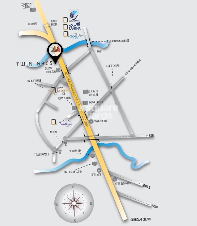 Legacy Twin Arcs Location Image