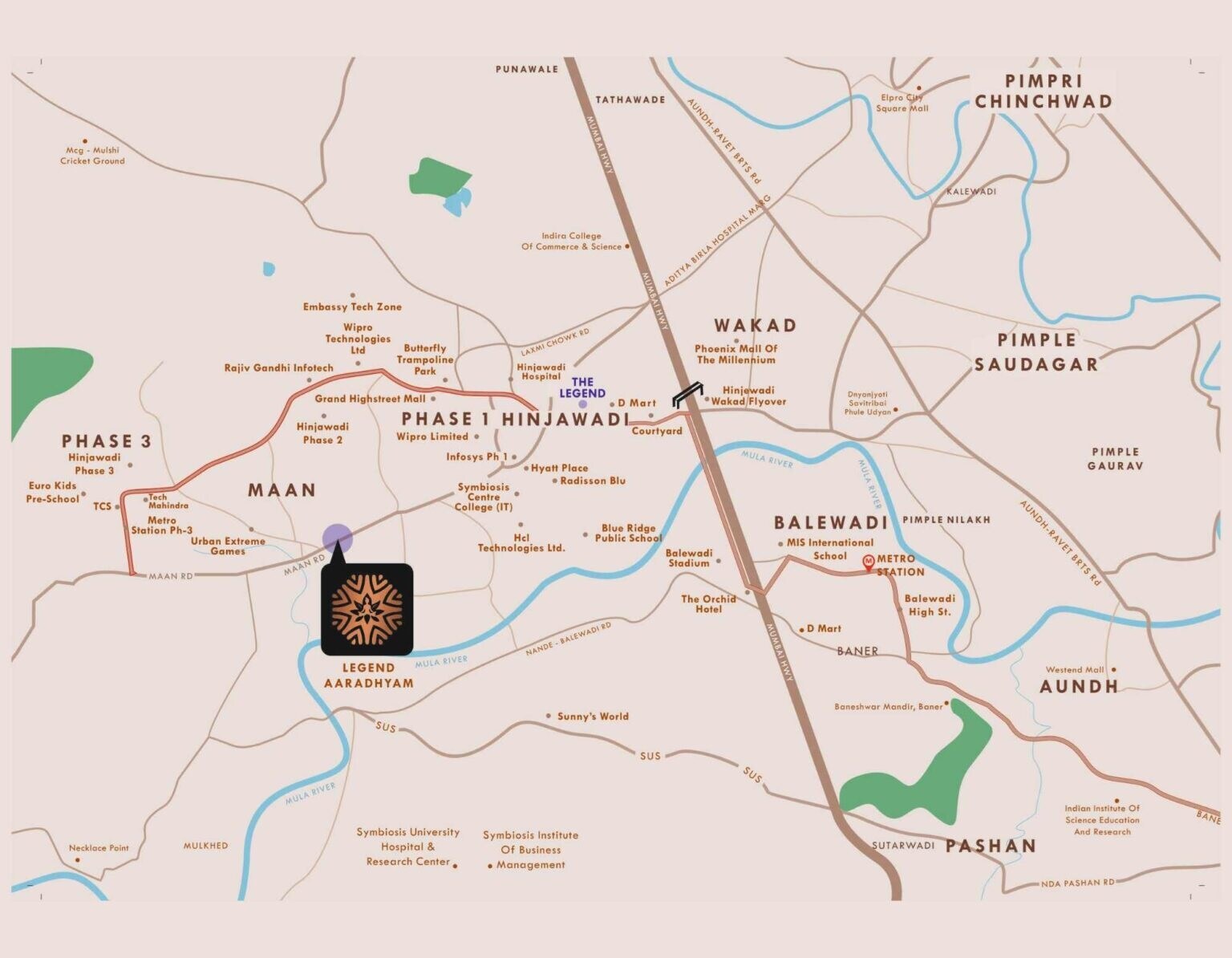 Legend Aaradhyam Location Image