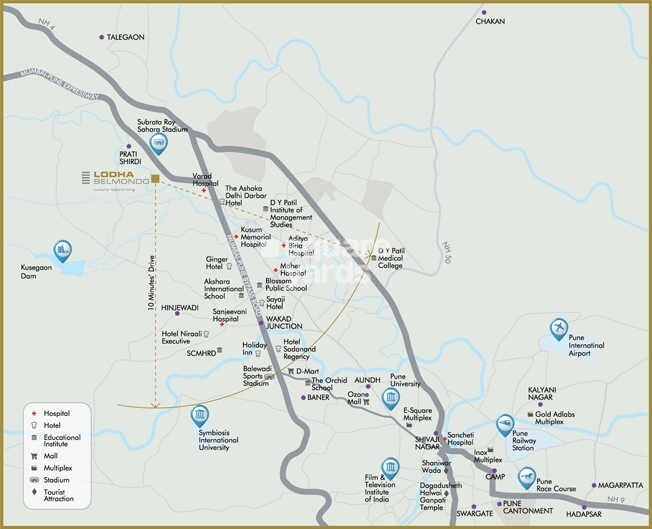 Lodha Belmondo Villa Location Image