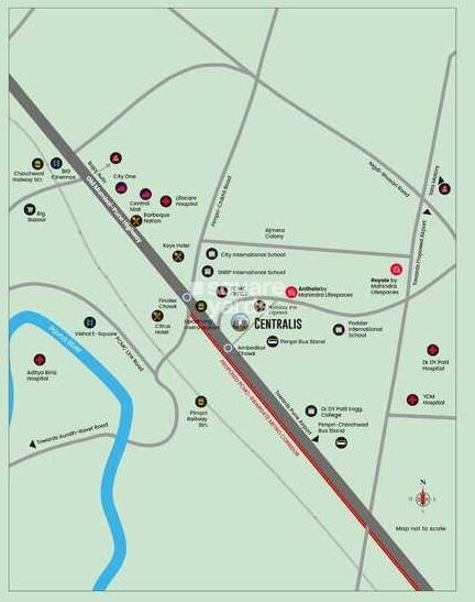 Mahindra Centralis Tower 1 Location Image