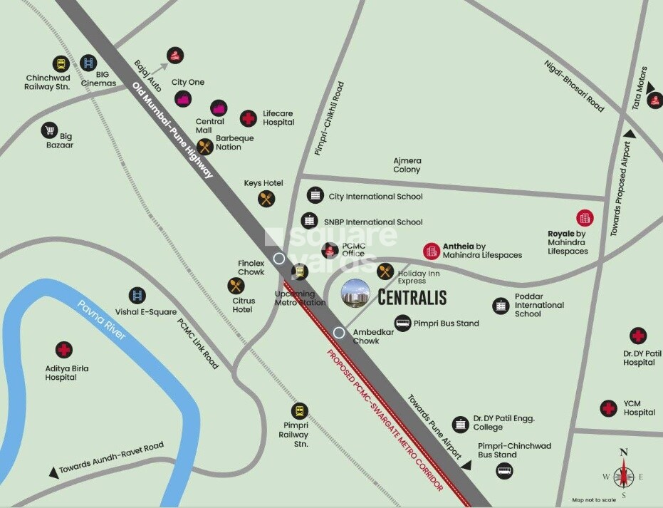 Mahindra Lifespaces Centralis 4 Location Image