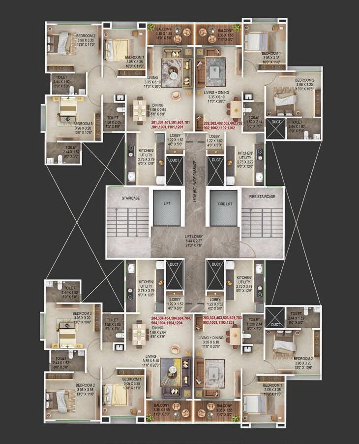 Majestique Aravali Floor Plans 3