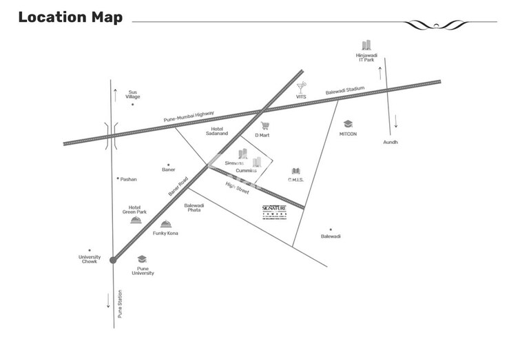 Majestique Signature Towers Phase 1 Location Image