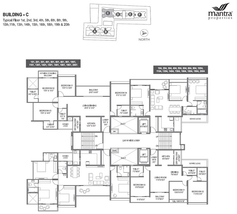Mantra Mirari Floor Plans