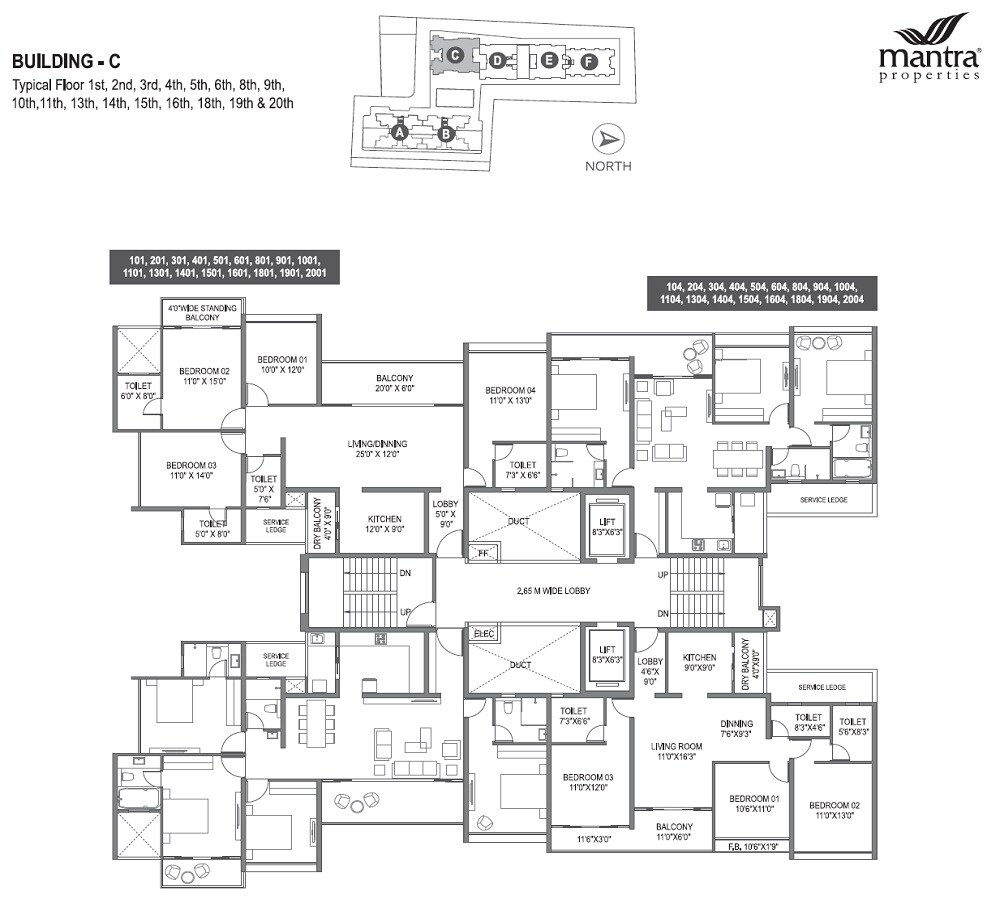 Mantra Mirari Floor Plans