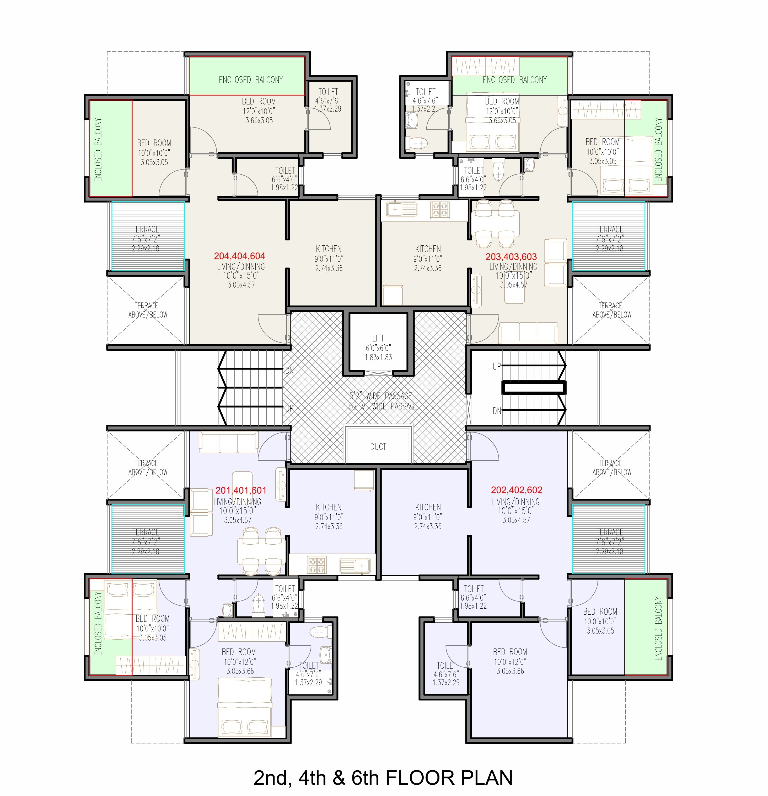 Millennium Paramount Floor Plans