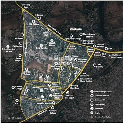 Mittal One Place FC Road Location Image