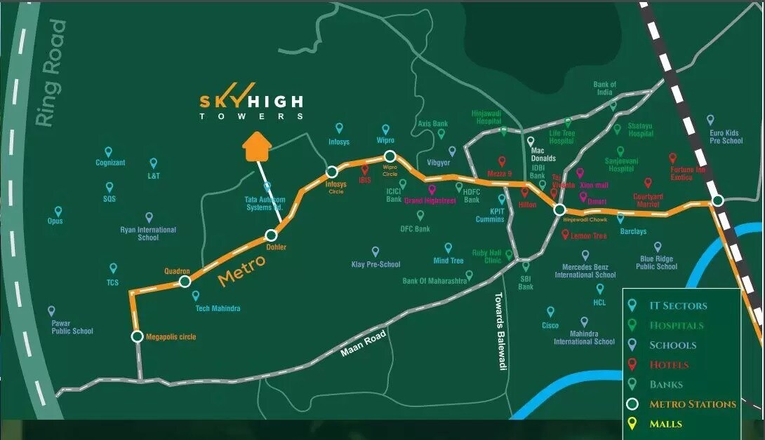 Mittal SkyHigh Towers Location Image 2