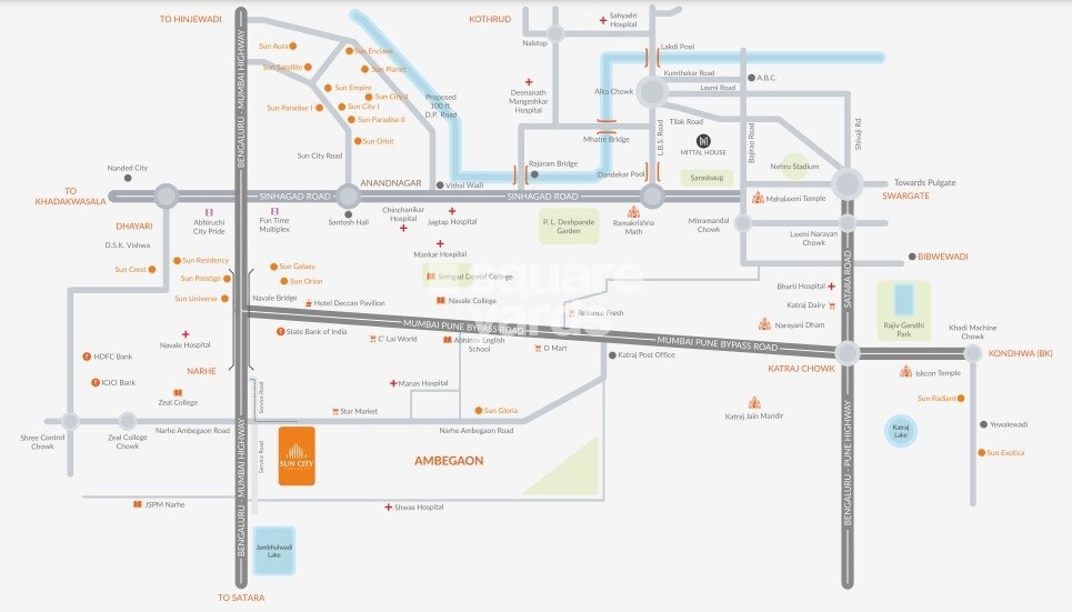 Mittal Sun City Ambegaon Location Image