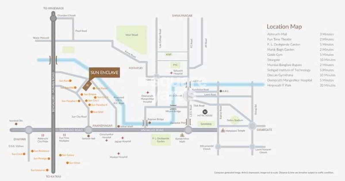 Mittal Sun Enclave Location Image