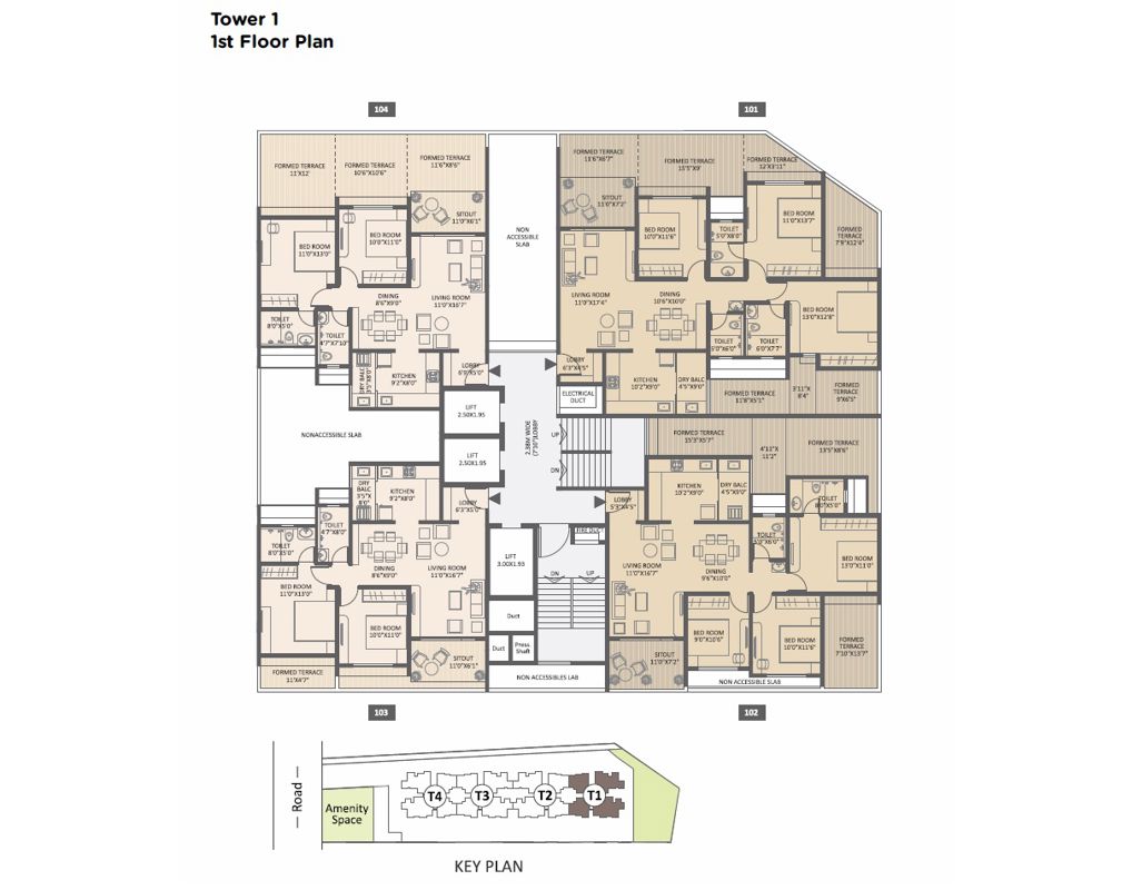 Mittal Sun Garnet Floor Plans