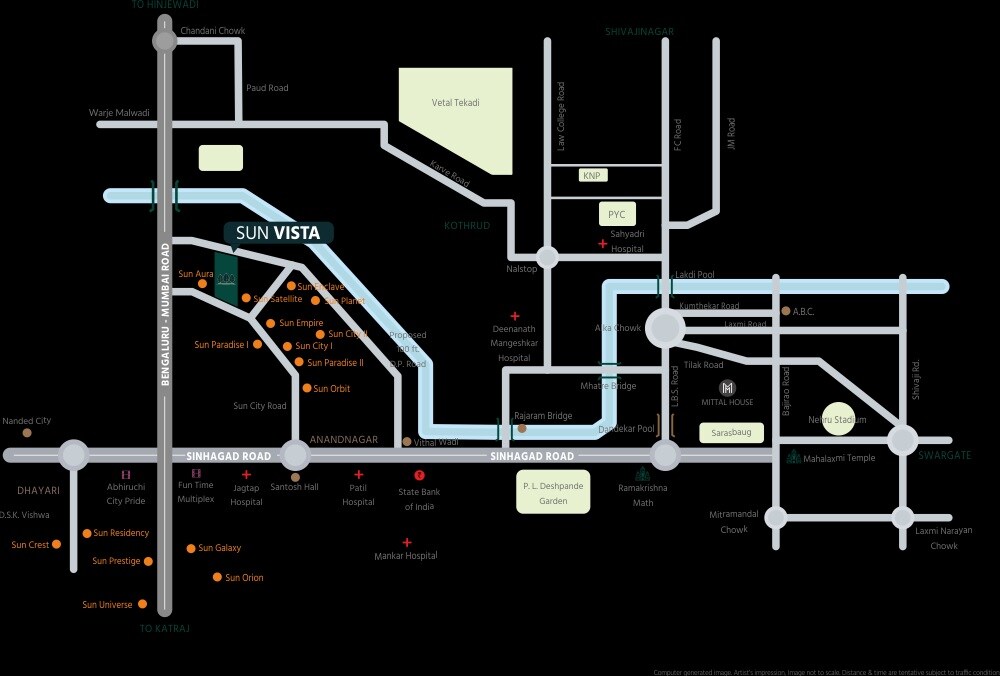 Mittal Sun Vista Location Image