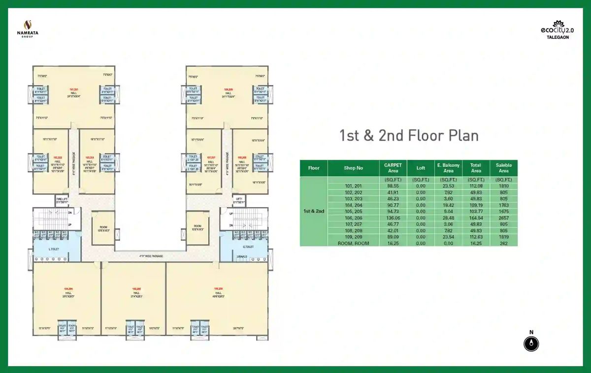Namrata Eco Shoppy Floor Plans