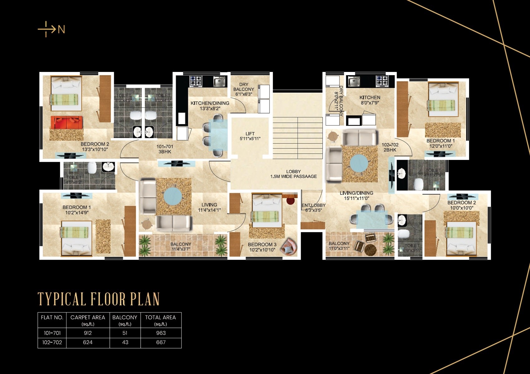 Neovis Midtown Elegance Floor Plans