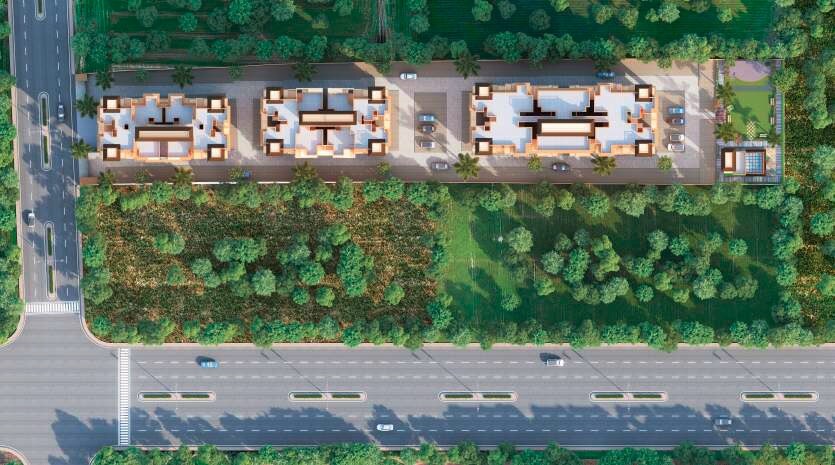 Nexus-Shree-Residency_a city street filled with lots of traffic