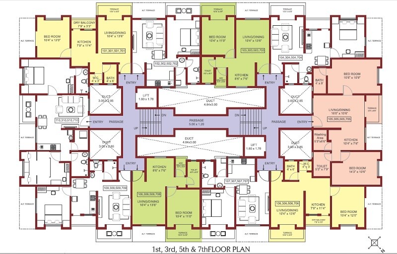 NG Rathi Madhupushpa Floor Plans
