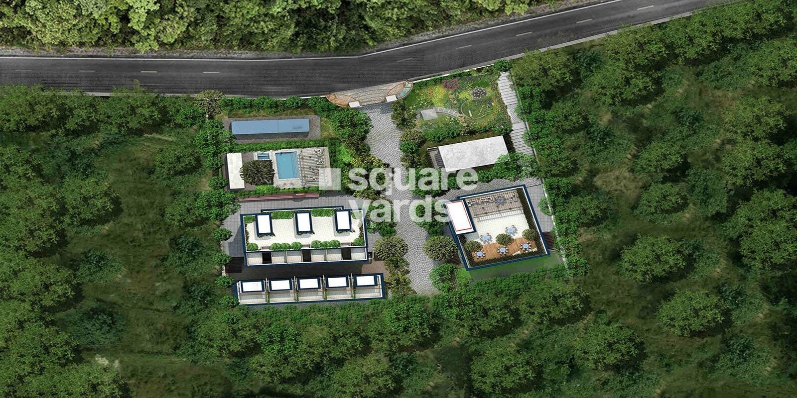 Nirvana-Lakeview-Retreat_an aerial view of a rural area with a tractor trailer