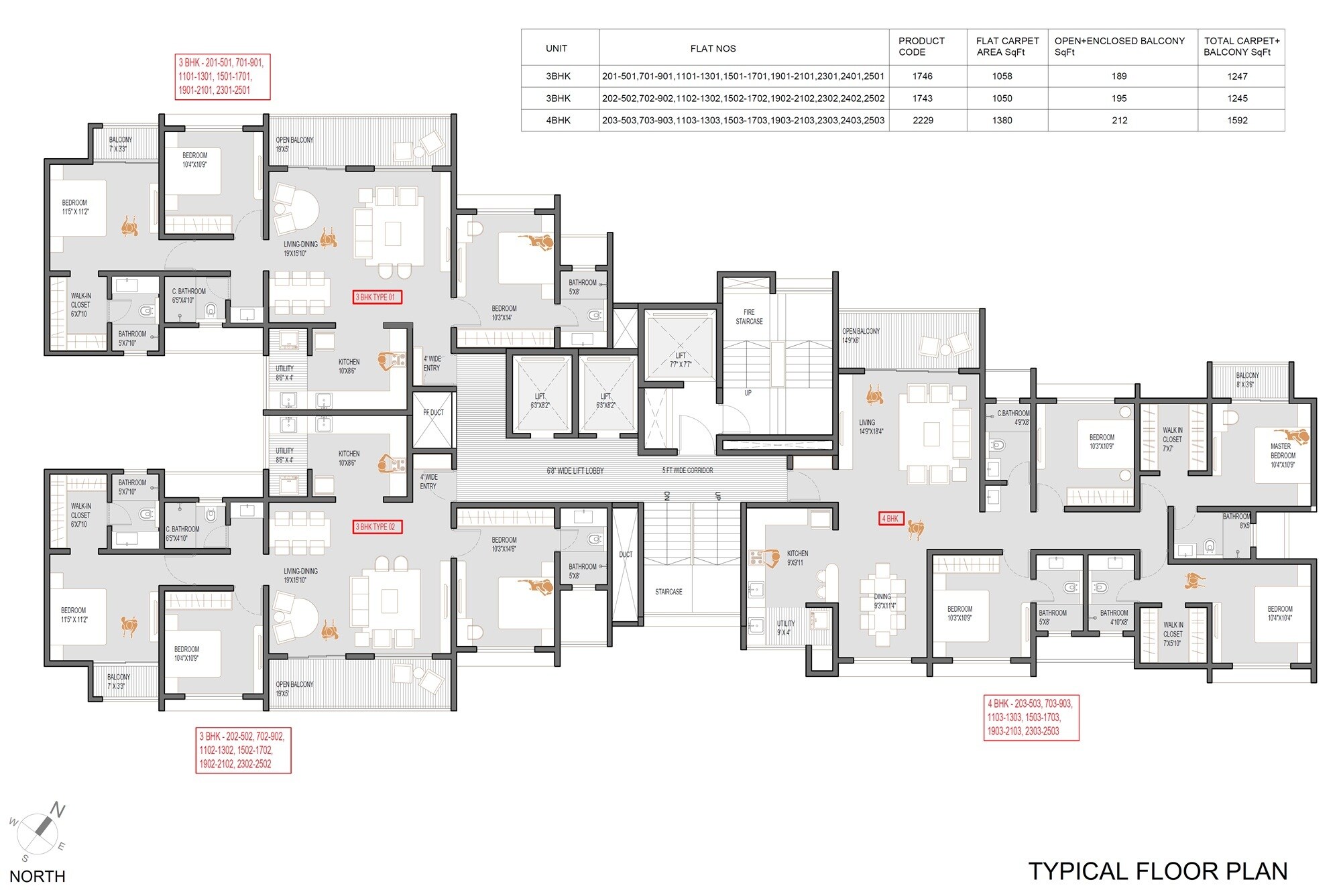 Nitaara Tower Floor Plans