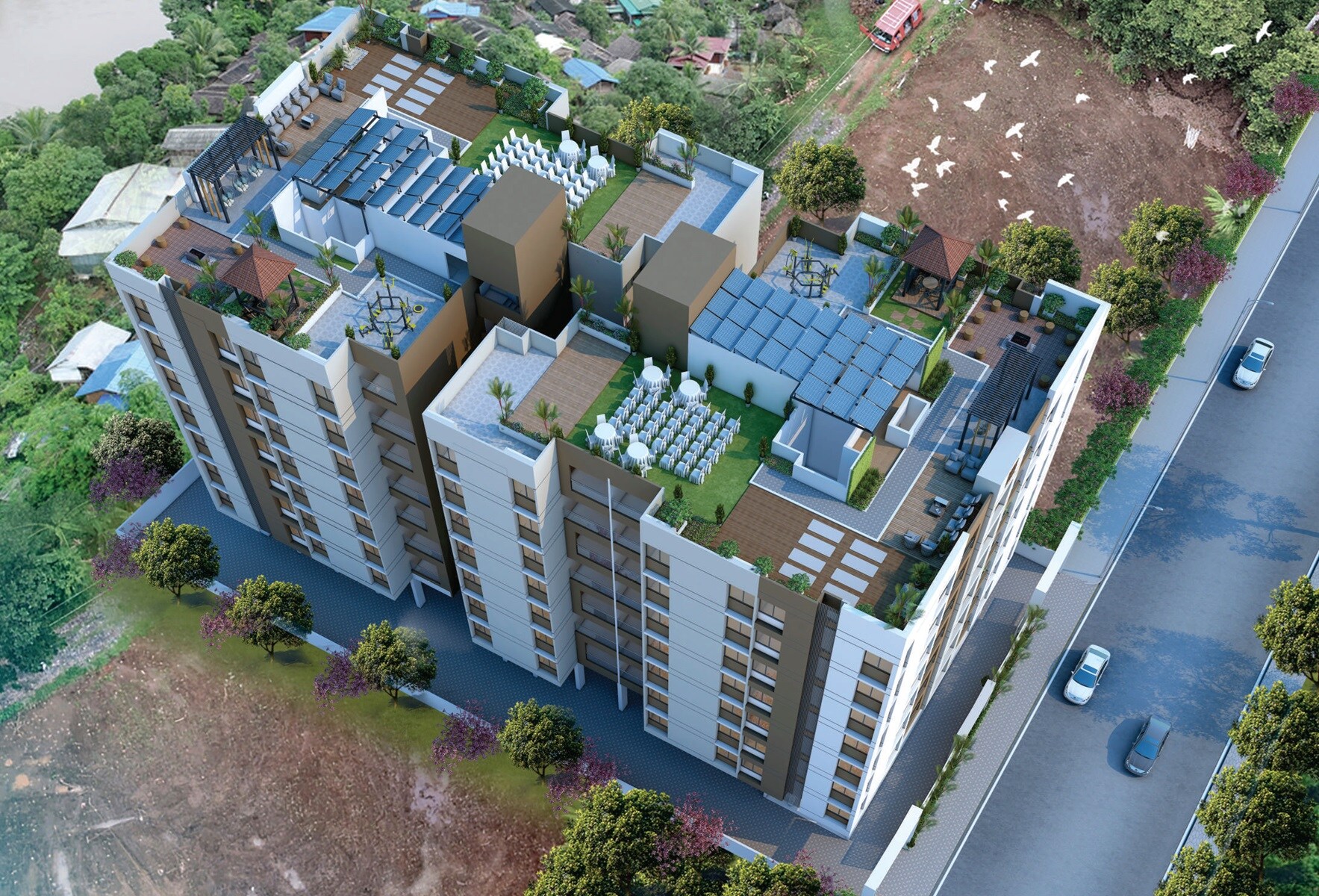 Om Akshay Vista Tower View