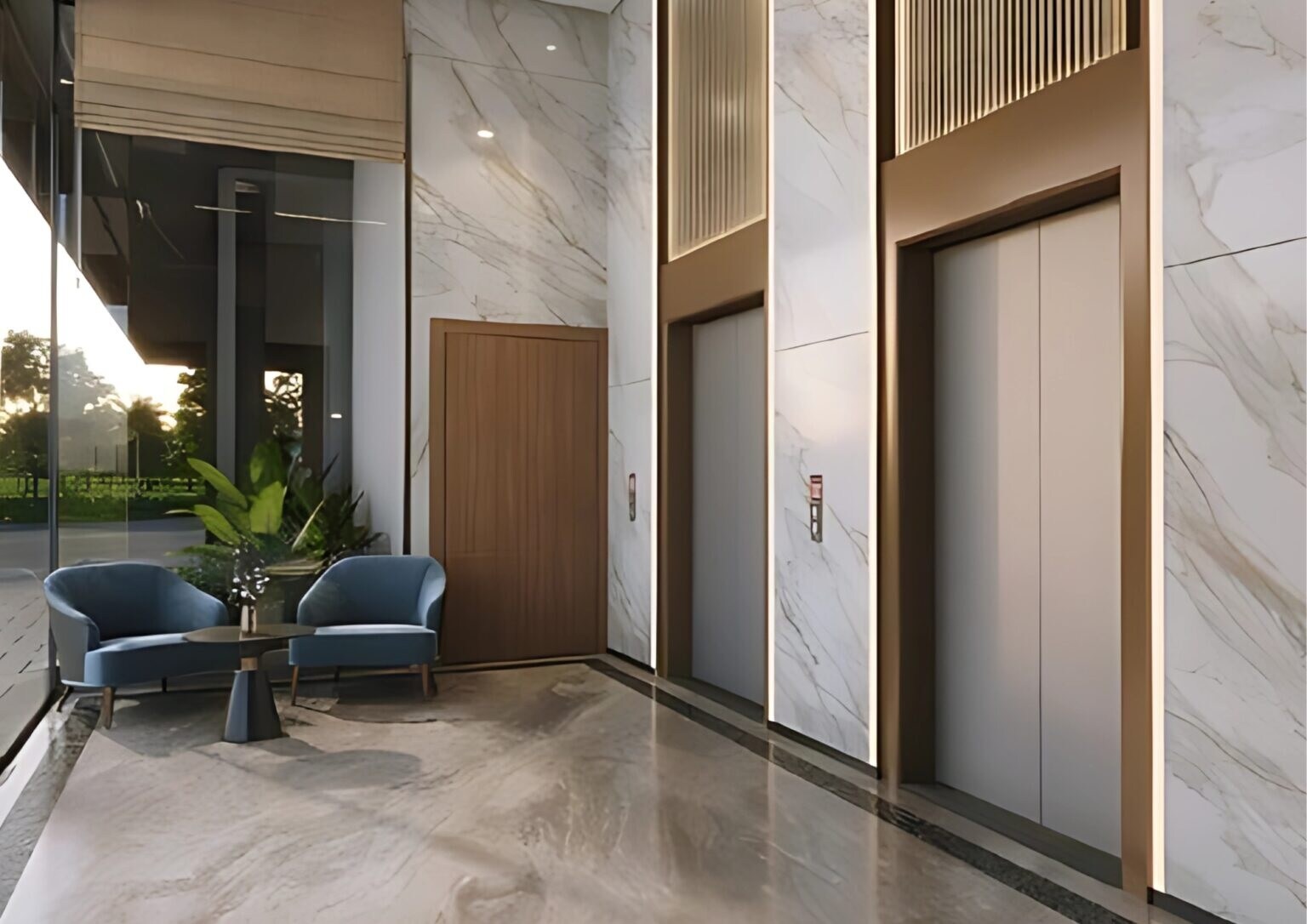 Omicron Commerz Baner Lift Lobby Image
