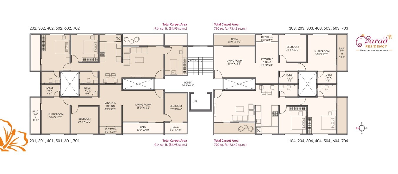 Omkar Varad Residency Floor Plans