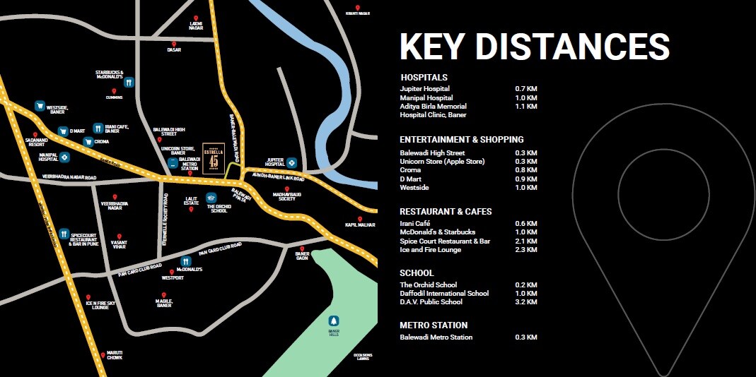 Osian Realty Estrella 45 Location Image