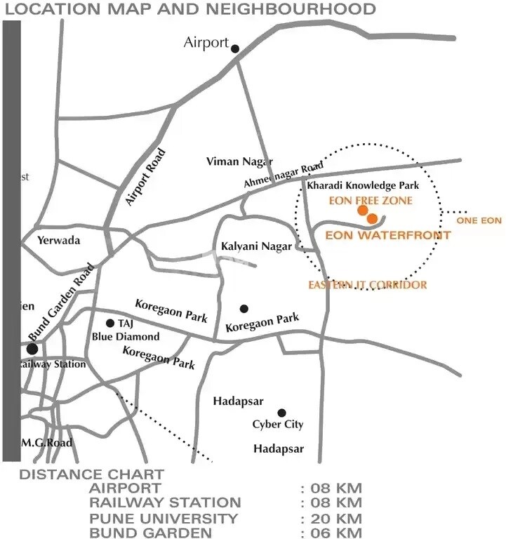 Panchshil Eon Waterfront I Location Image