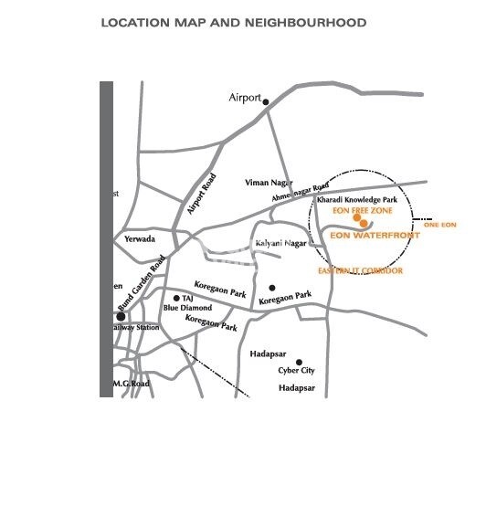 Panchshil Eon Waterfront II Location Image