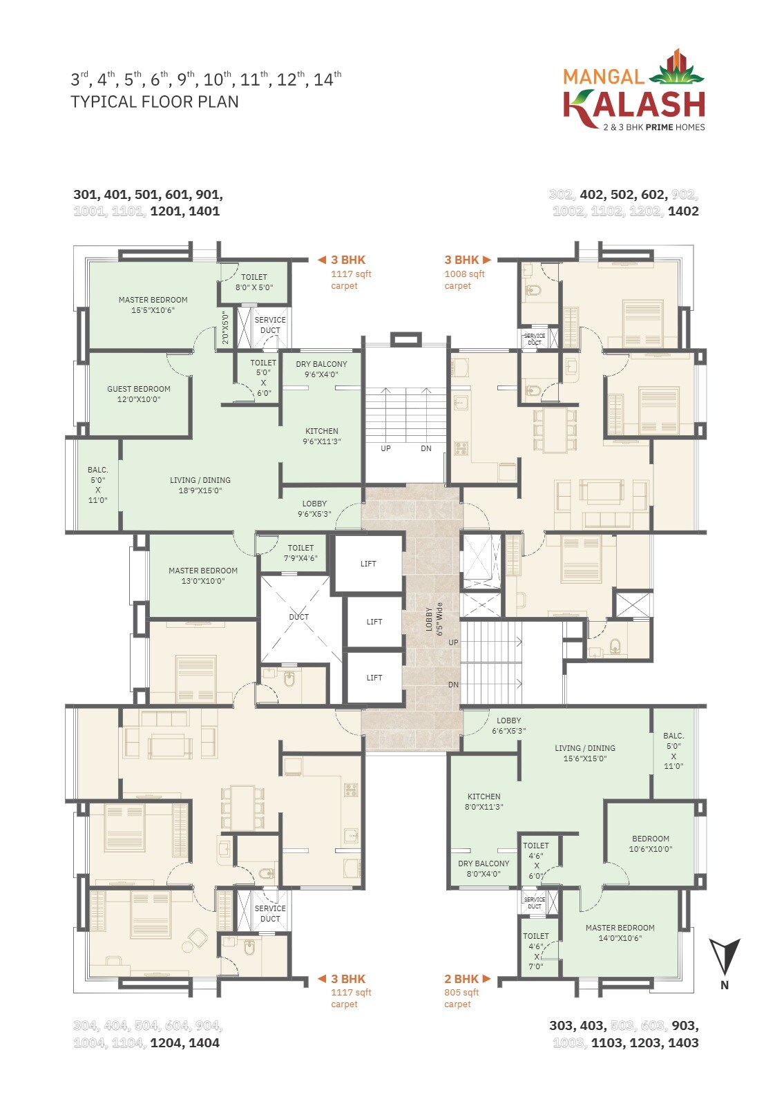 Pankaj Mangal Kalash Floor Plans