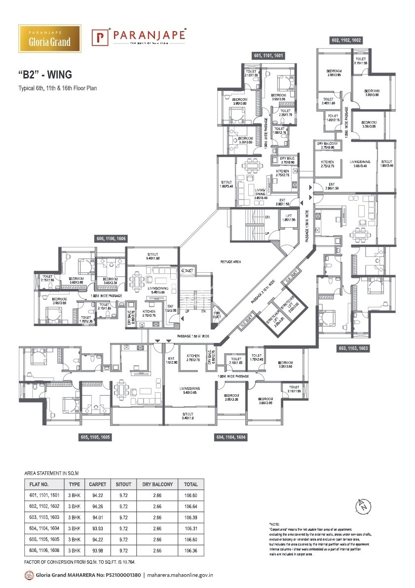 Paranjape Gloria Grand Floor Plans 1