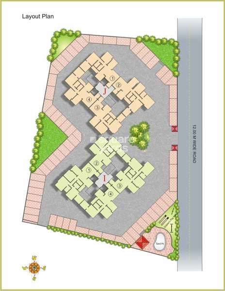 paranjape schemes vasant vihar towers project master plan image1