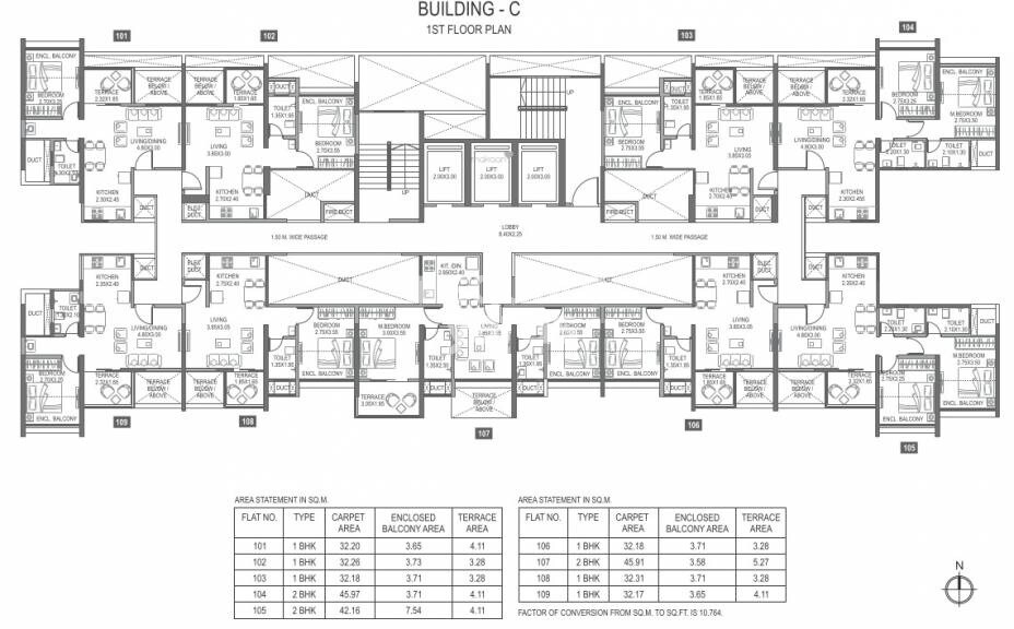 Paranjape Trident Towers Floor Plans