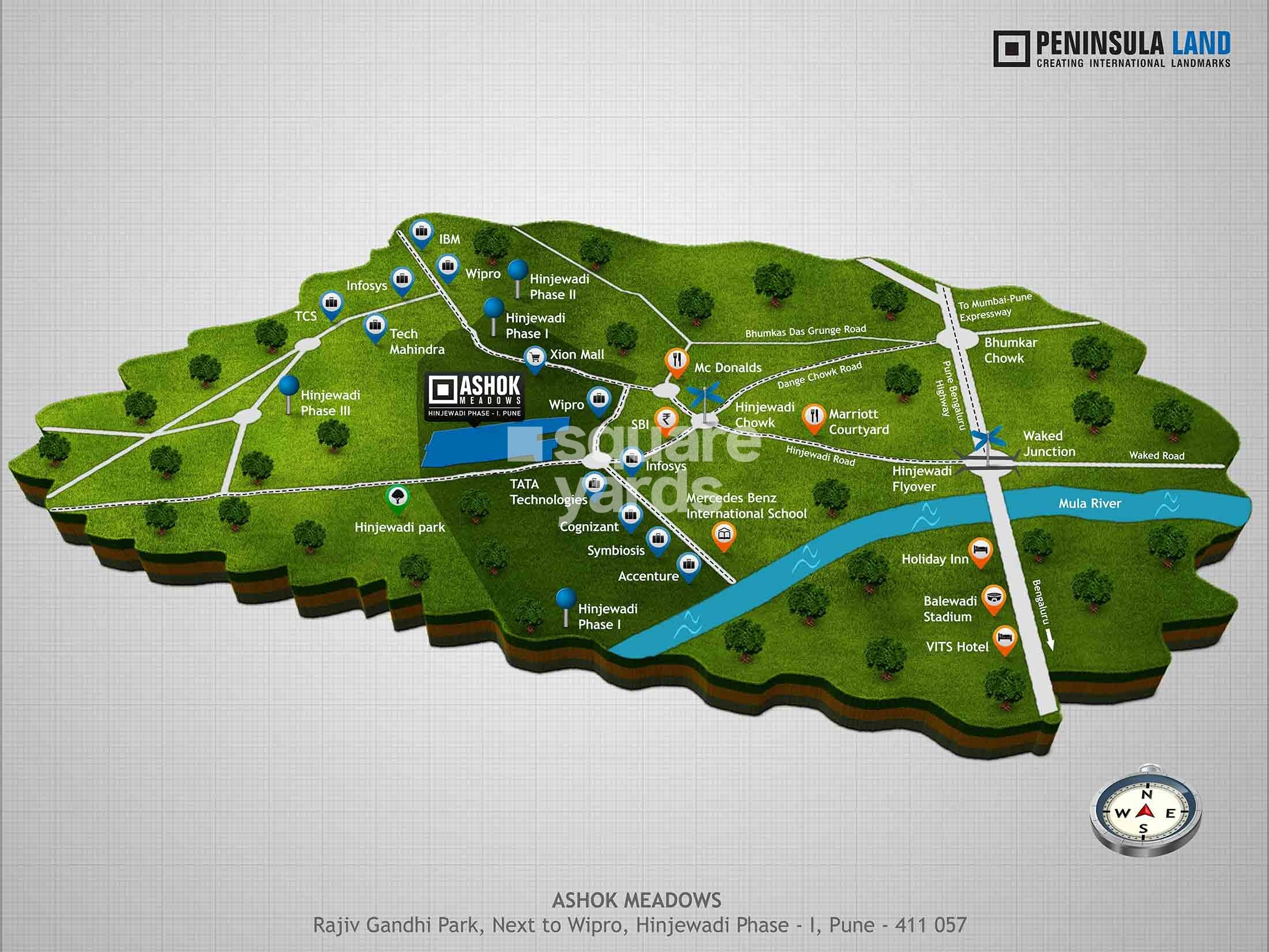 Peninsula Ashok Meadows Location Image 1