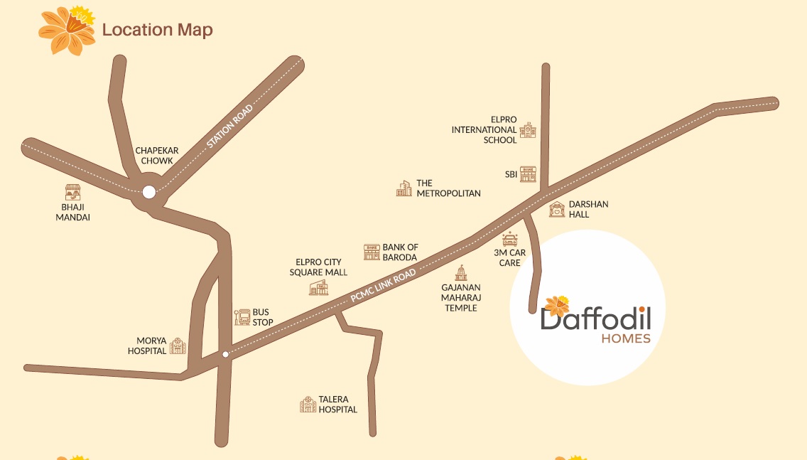 Prathmesh Daffodil Homes Location Image