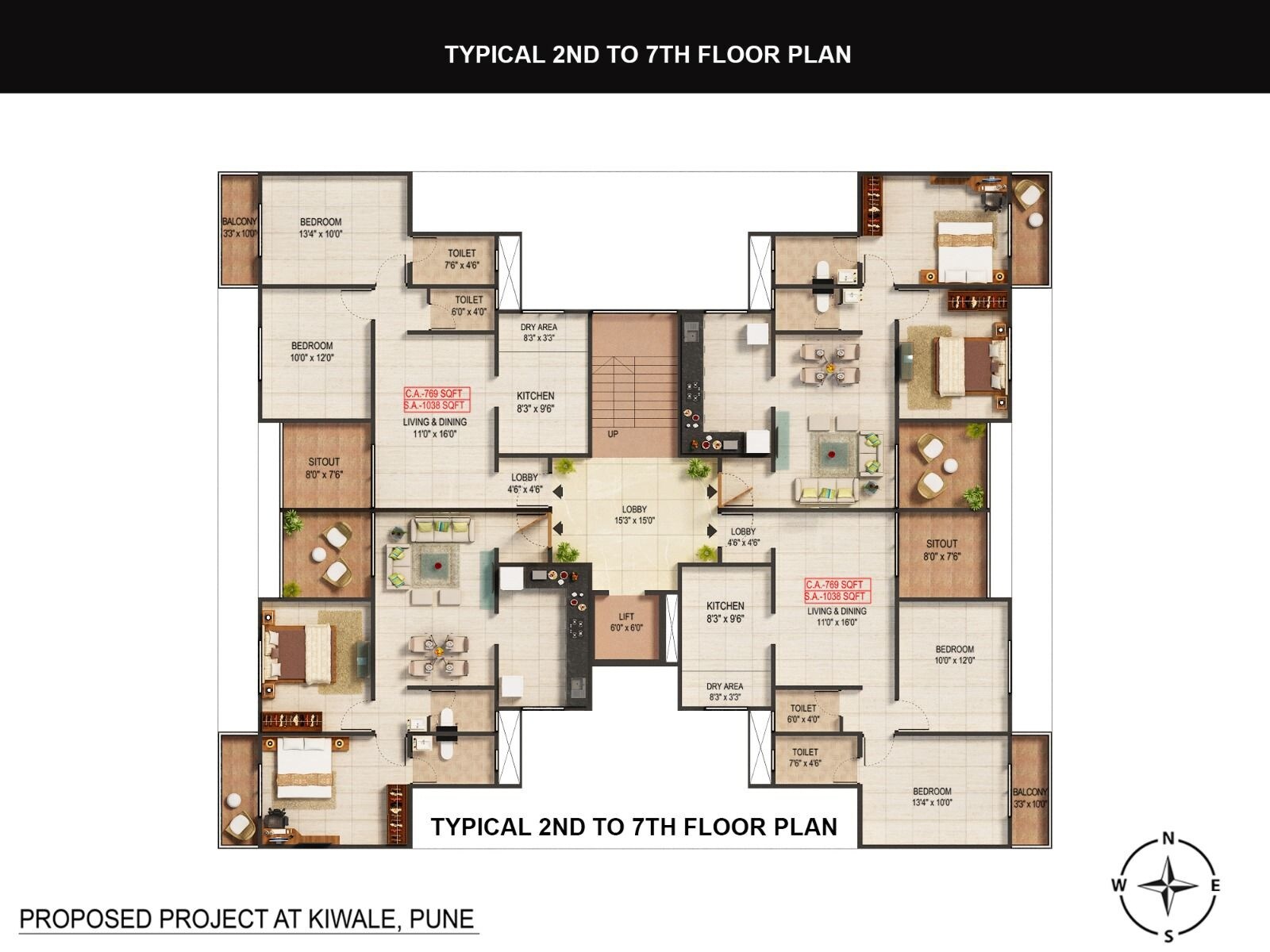 Pratideep Fortune Flora Floor Plans