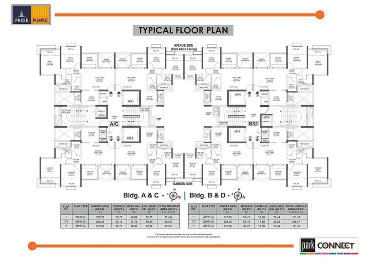 Pride Purple Park Connect Floor Plans