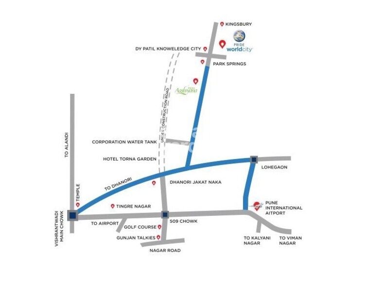 Pride World City Kingsbury Location Image