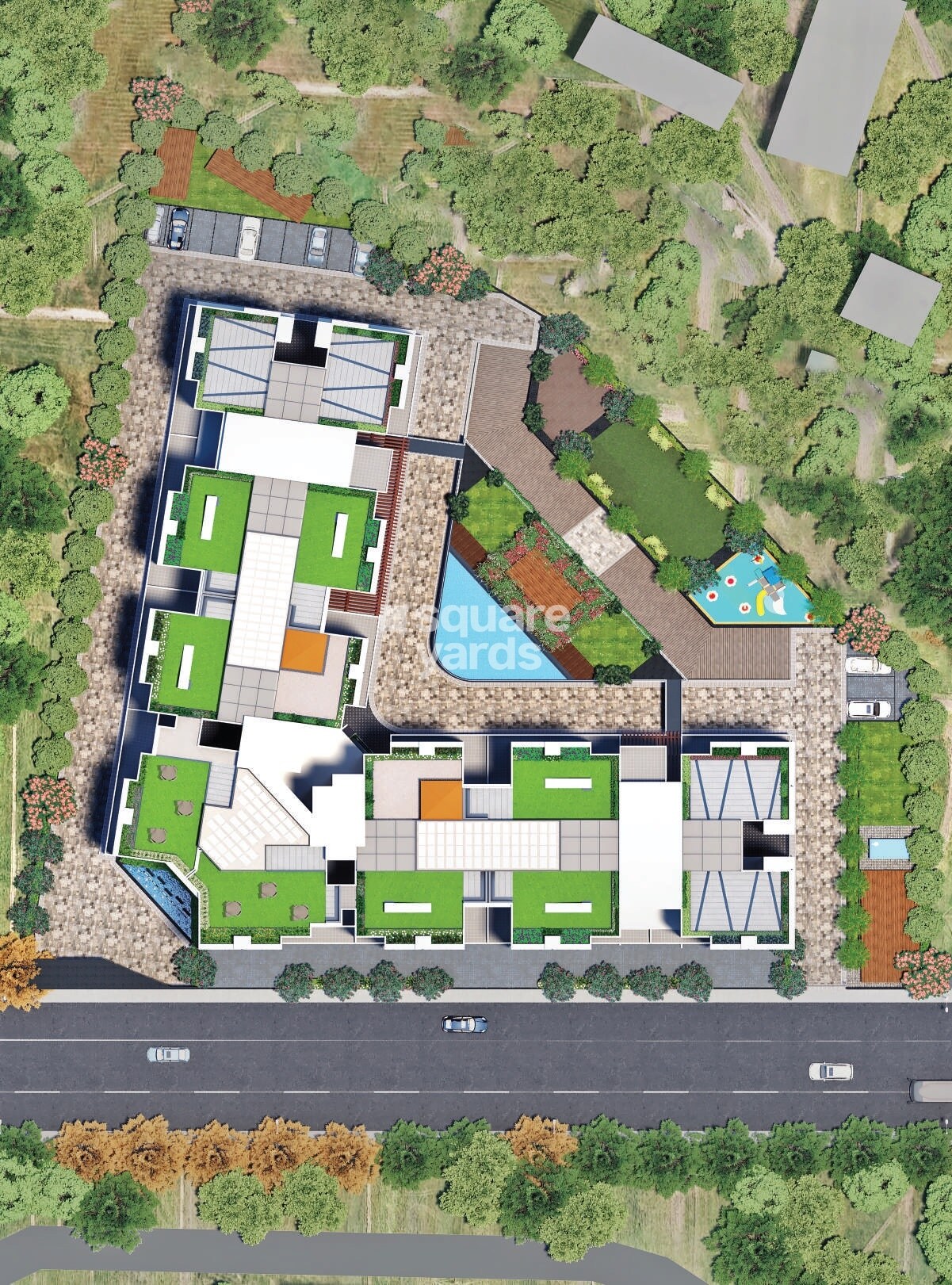 Primespace-The-Address_a large building with a lot of green grass